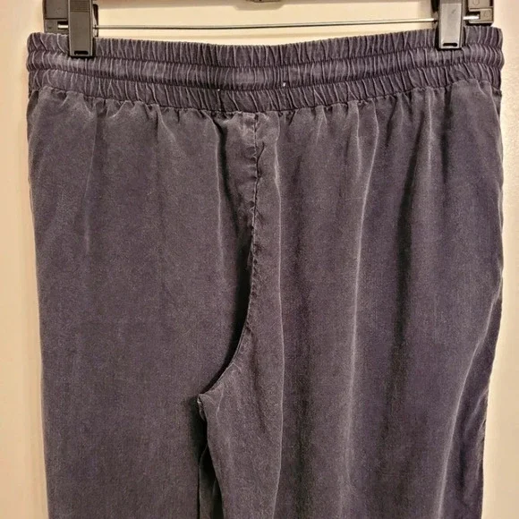 BELLA DAHL black wash Tencel Lyocell drawstring joggers athleisure gorpcore S - Picture 7 of 13